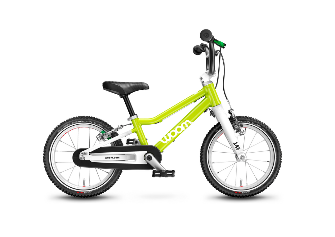 Woom 2 Original Kinderfiets – Lizard Lime – Eerste Trapfiets (14 inch)