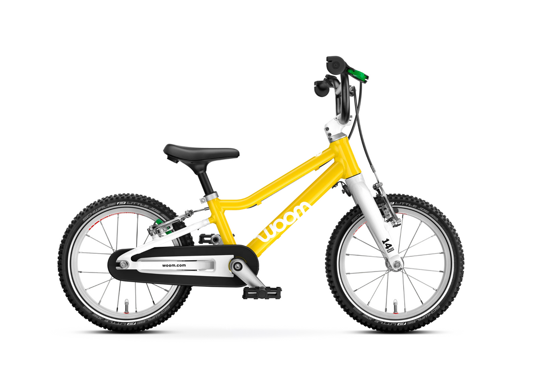Woom 2 GO Kinderfiets – Vibrant Yellow – 14 inch Eerste Trapfiets