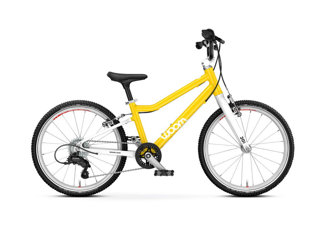 Woom 4 GO Kinderfiets – Vibrant Yellow – 20 inch met extra stabiliteit