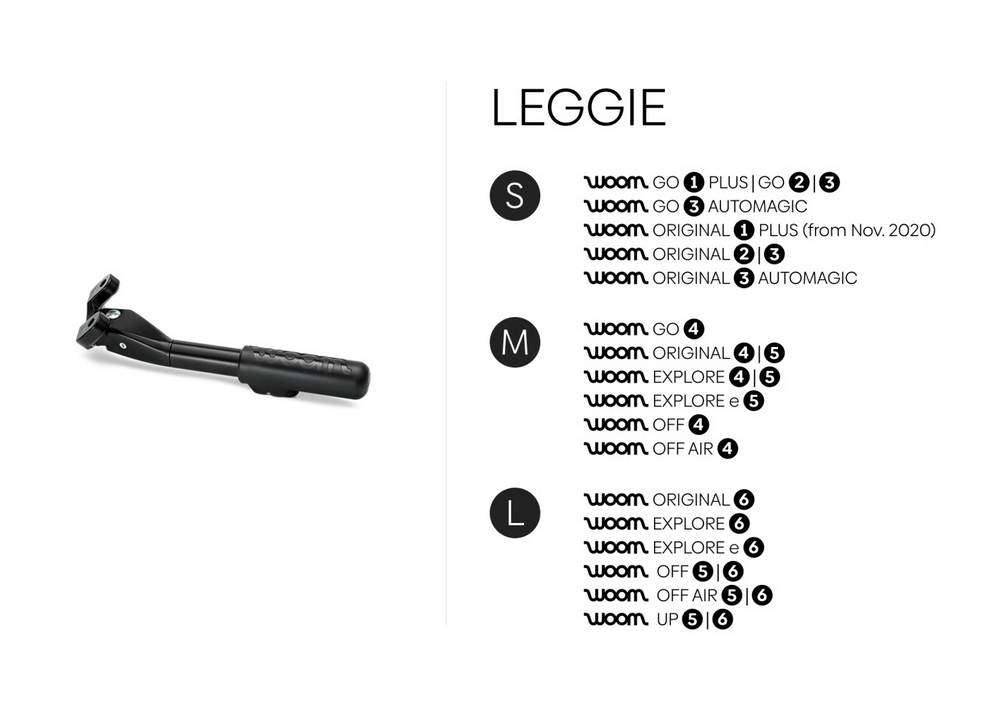 Woom Leggie Kickstand S, M en L
